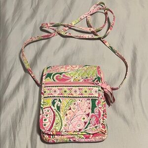 Vera Bradley Retired Pinwheel Pink Mini Hipster Crossbody Bag